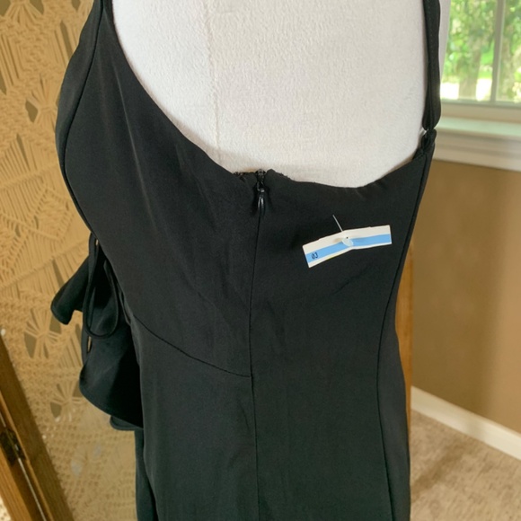 Anthro Endless Rose Ruffle Black Mini dress small - Picture 6 of 14